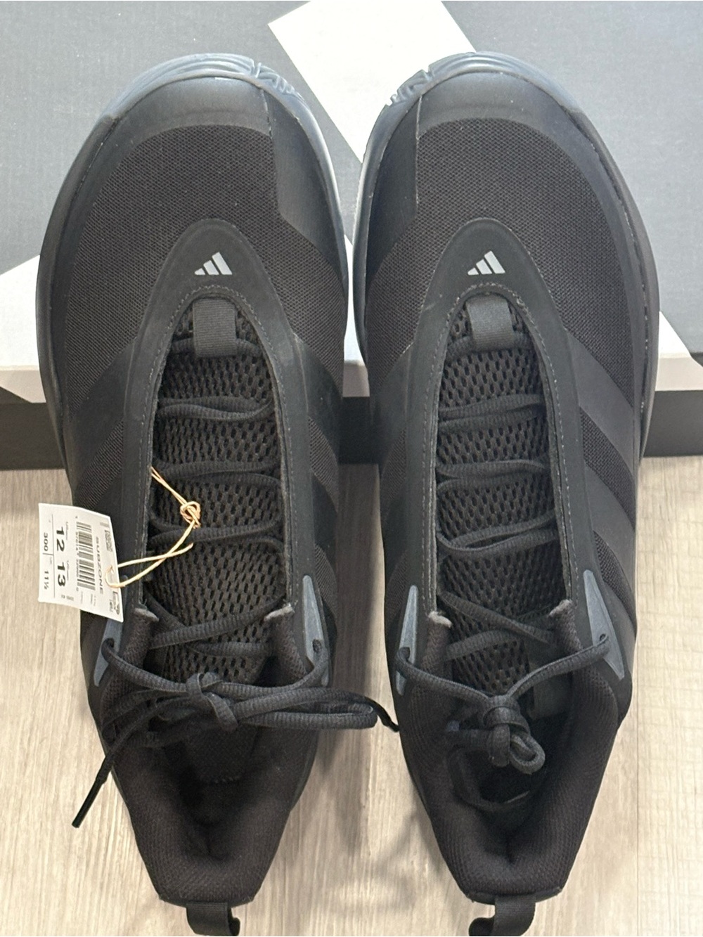 adidas All-Black Lightweight Mesh Trainers size 13  BNWT